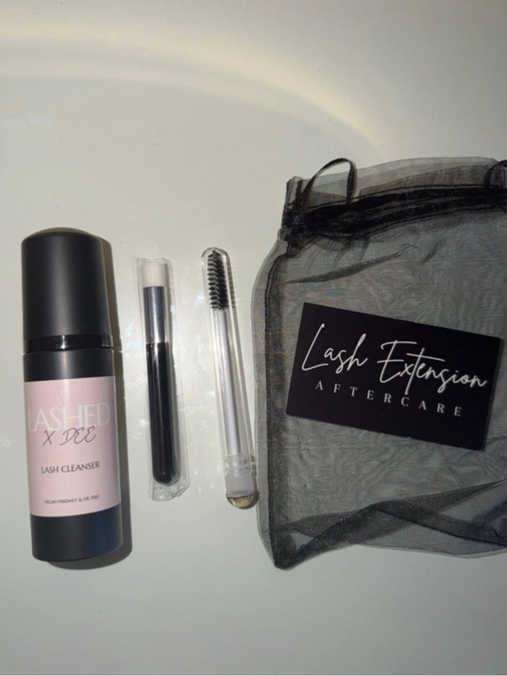 Pink Lash Cleanser with Brush & Aftercare Kit